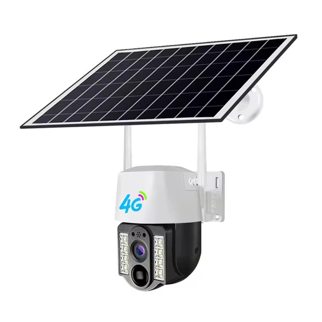 Автономна вулична 4G IP-камера відеоспостереження під SIM-карту із сонячною панеллю 4 Мп