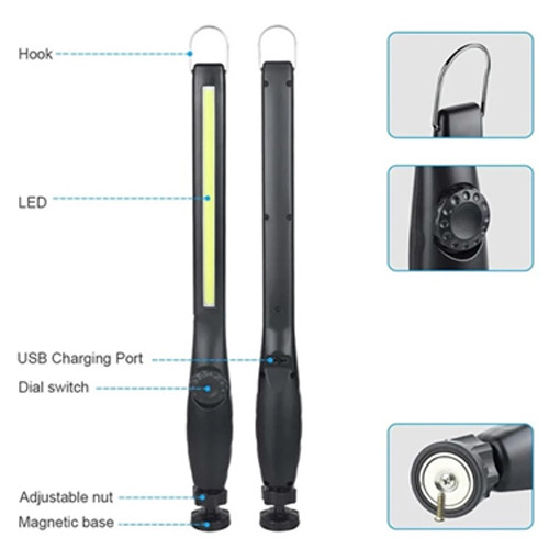 Ліхтар WORKLIGHT BL-821-COB, Li-Ion акумулятор, поворот 180 º +180 º, магніт, гак, ЗП microUSB — фото 4